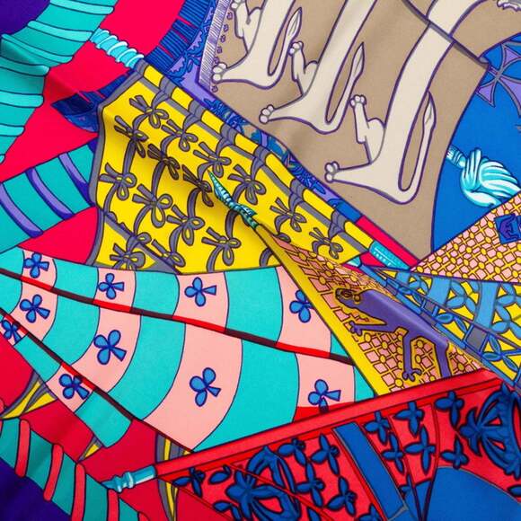 HERMES Authentic Black Silk Scarf - Picture 5 of 9